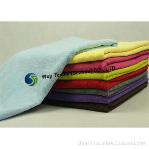 Red Pink Lime Green Microfiber Bath Towels , Solid Color Ba